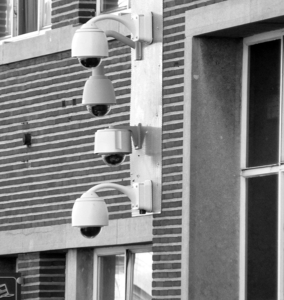 Figure 6-1: Surveillance cameras on the exterior of a building.